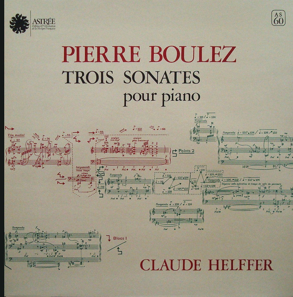 Helffer: Boulez Trois Sonates pour Piano (rec. 1980) - Astrée AS 60, brilliant!