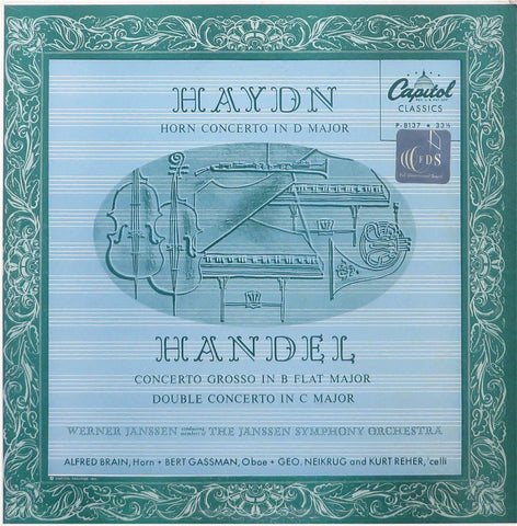 Alfred Brain: Haydn Horn Concerto + Handel Concerto Grosso, etc. - Capitol P-8137