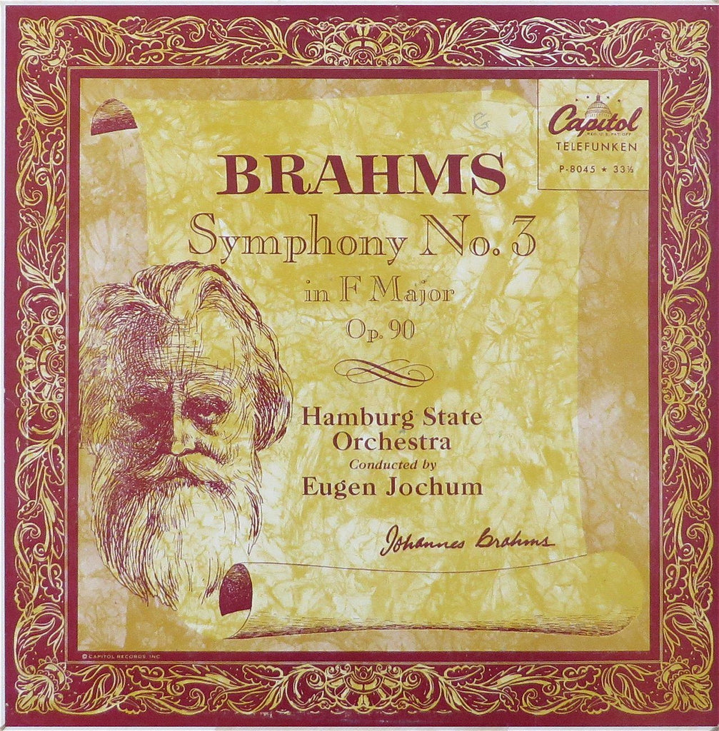 Jochum/Hamburg State PO: Brahms Symphony No. 3 - Capitol P-8045