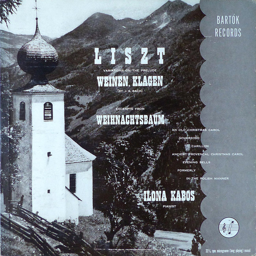 Kabos: Liszt Weihnachtsbaum, etc. - Bartok Records BRS 910
