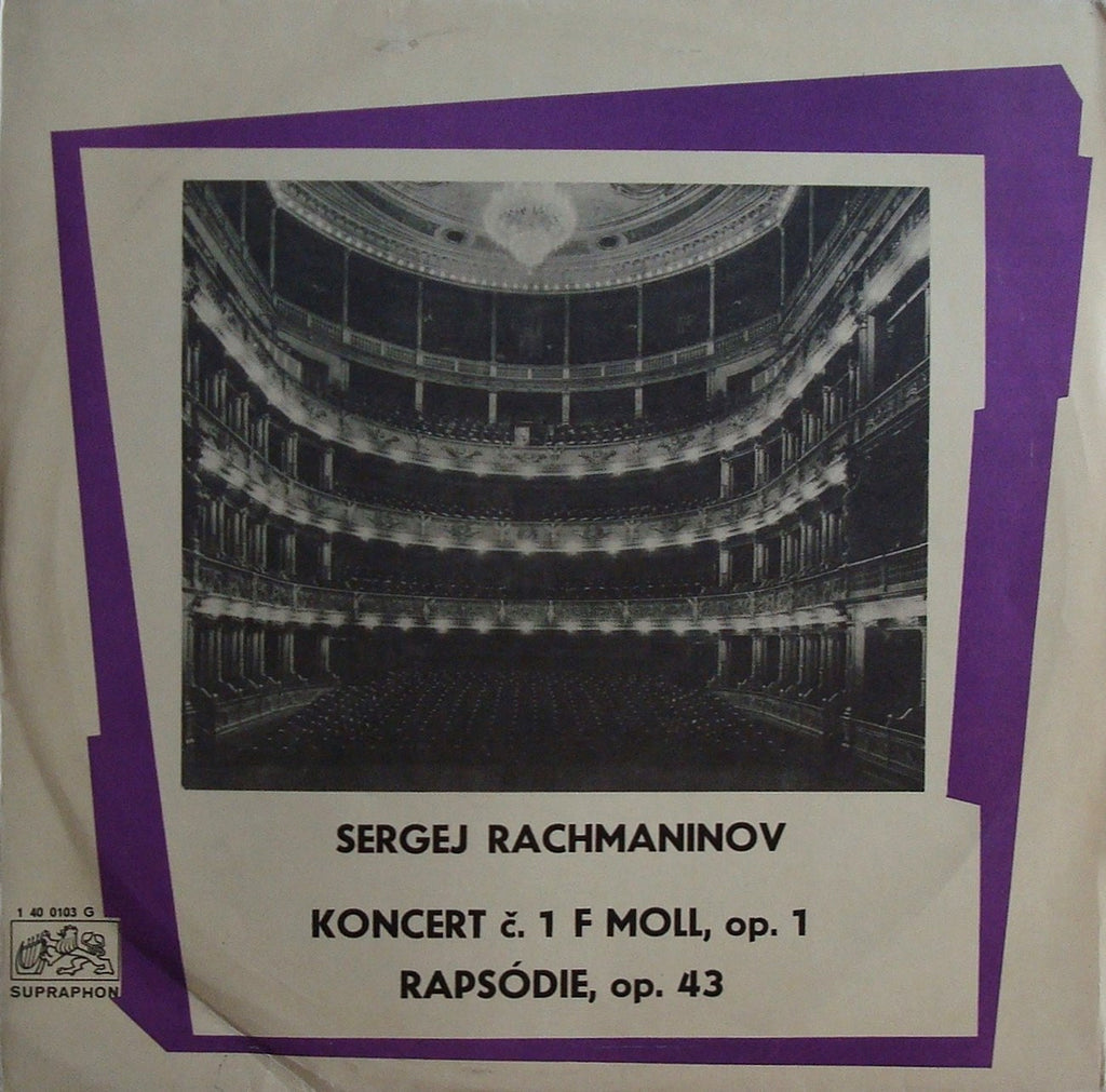 LP - Kamenikova: Rachmaninov Concerto No. 1 / Paganini Rhapsody - Supraphon 1 40 0103 G