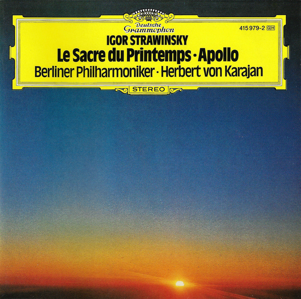Karajan: Stravinsky Le sacre du printemps + Apollo - DG 415 979-2