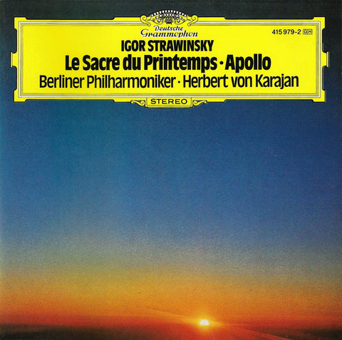 Karajan: Stravinsky Le sacre du printemps + Apollo - DG 415 979-2