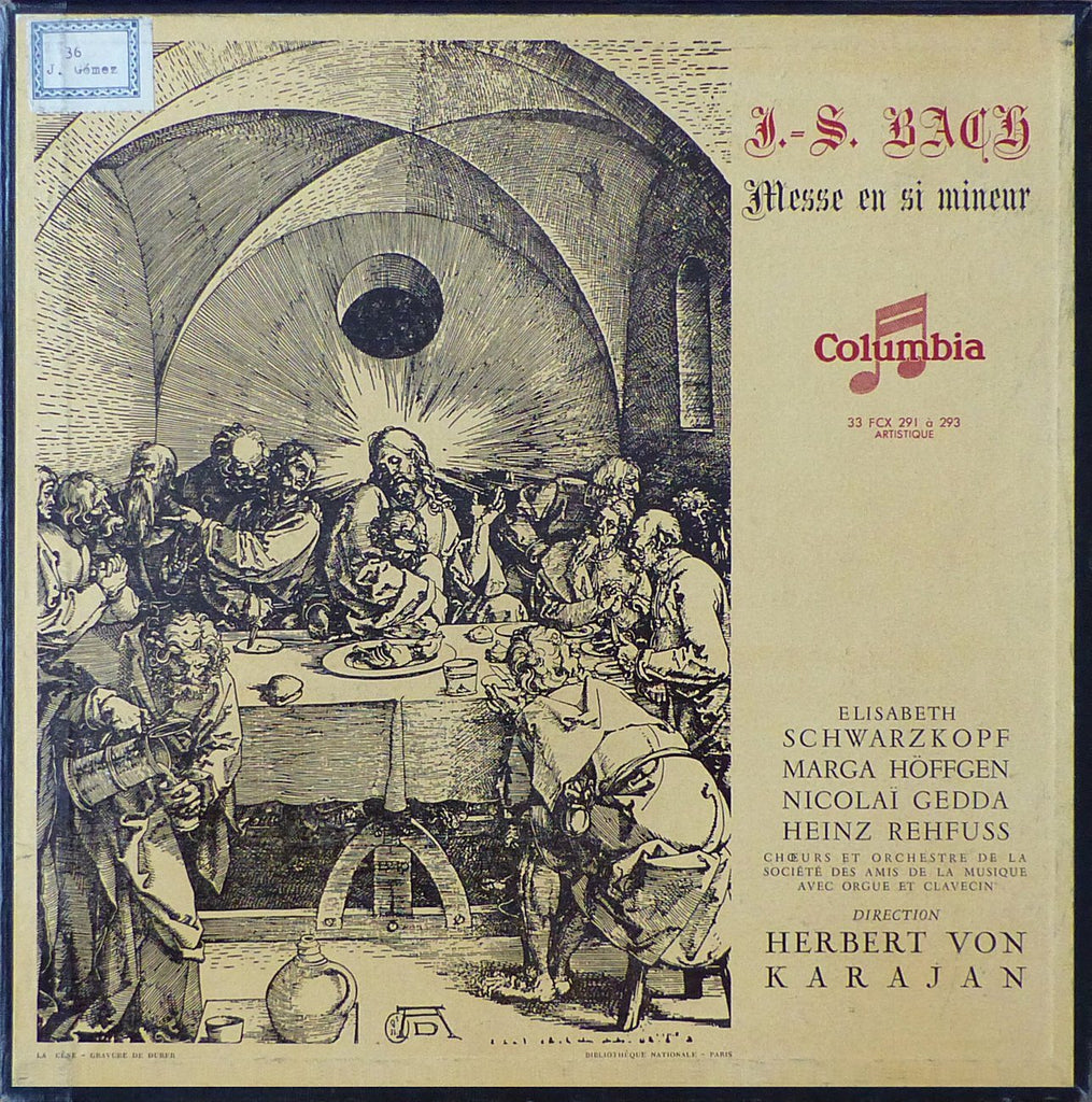 Karajan: Bach Mass in B minor - Columbia FCX 291-293 (3LP box set)
