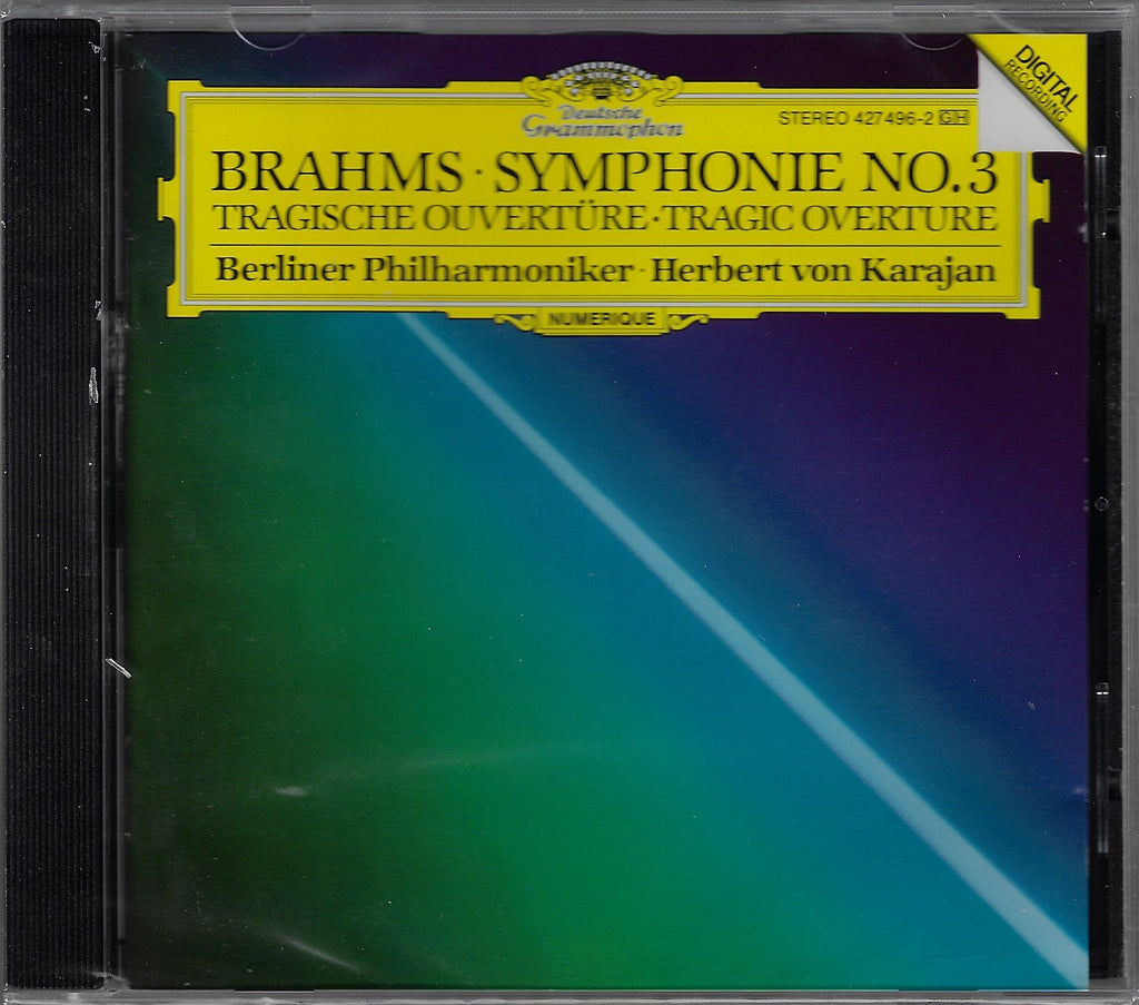 Karajan: Brahms Symphony No. 3 + Tragic Ov. - DG 427 496-2 (sealed)