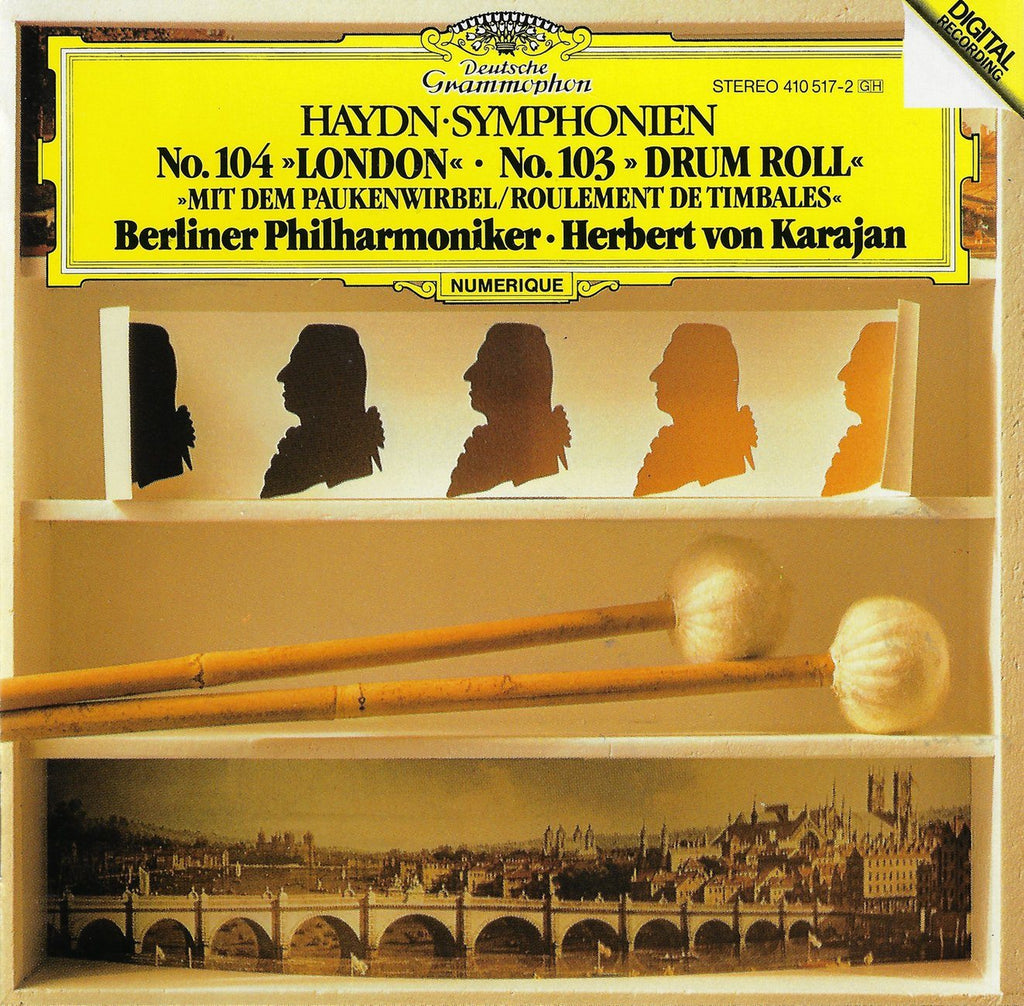 Karajan: Haydn Symphonies 103 (Drum Roll) & 104 (London) - DG 410 517-2