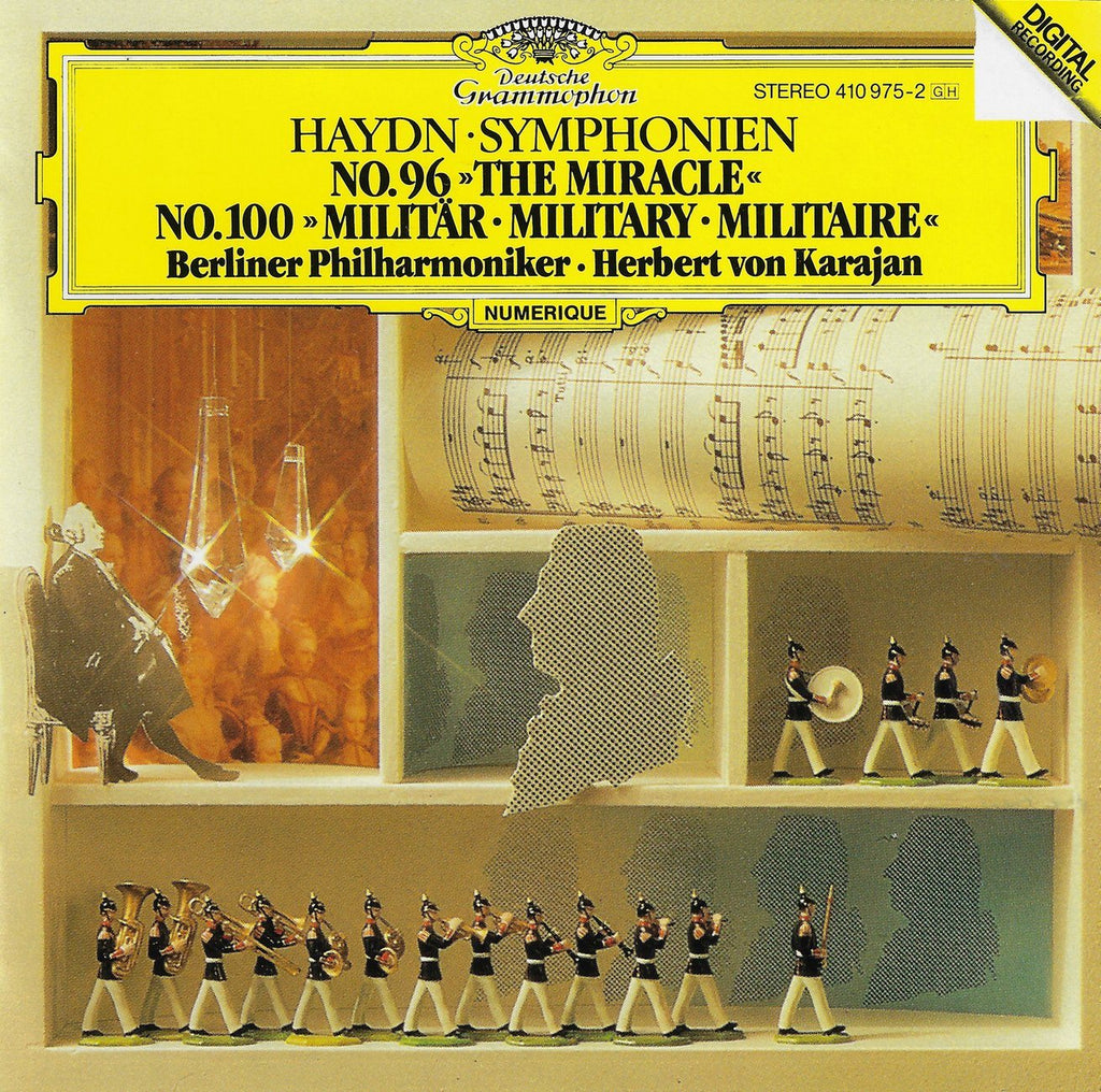 Karajan: Haydn Symphonies 96 (Miracle) & 100 (Military) - DG 410 975-2