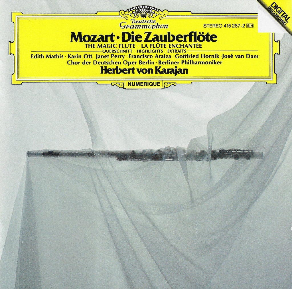 Karajan: Mozart The Magic Flute (Die Zauberflöte) highlights - DG 415 287-2