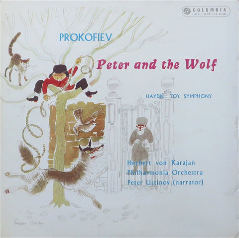 Karajan: Peter and the Wolf (Ustinov) + Toy Symphony - Columbia 33CX 1559