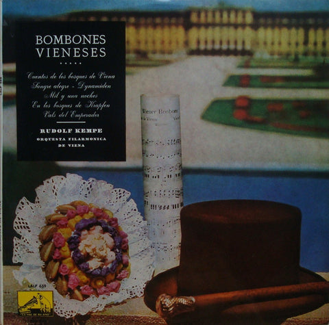 LP - Kempe/VPO: "Viennese Bon-Bons" (J. Strauss Jr. Waltzes) Spanish HMV LALP 659