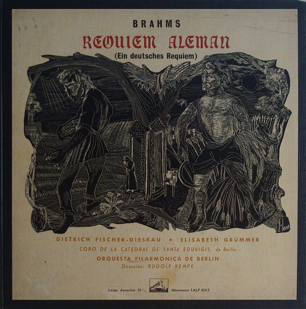 LP - Kempe: Brahms German Requiem - Spanish HMV LALP 412/3 (2LP Box Set)