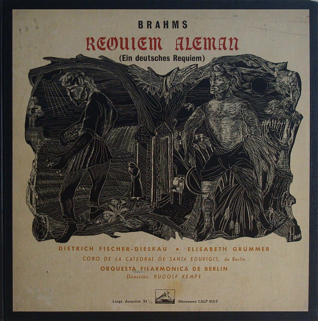 LP - Kempe: Brahms German Requiem - Spanish HMV LALP 412/3 (2LP Box Set)