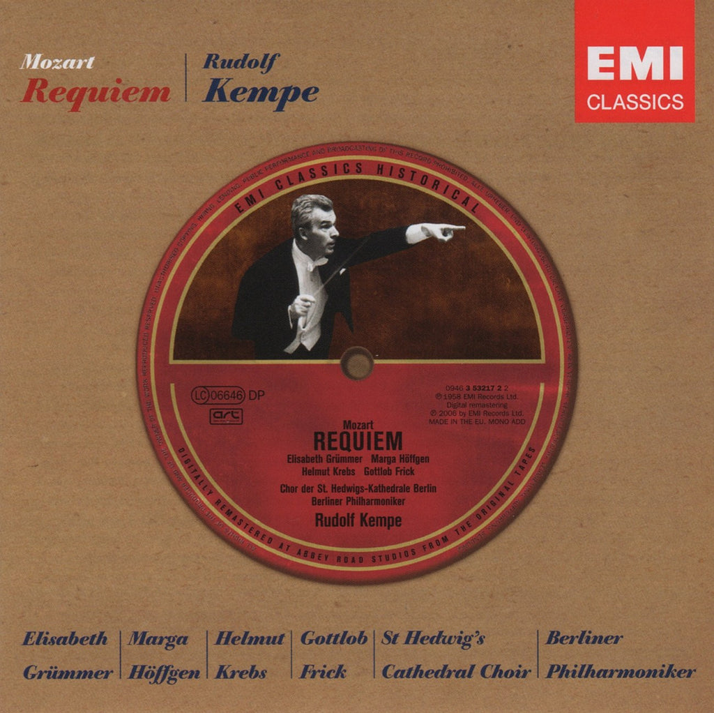 CD - Kempe/BPO: Mozart Requiem K. 626 - EMI 0946 3 53217 2 2