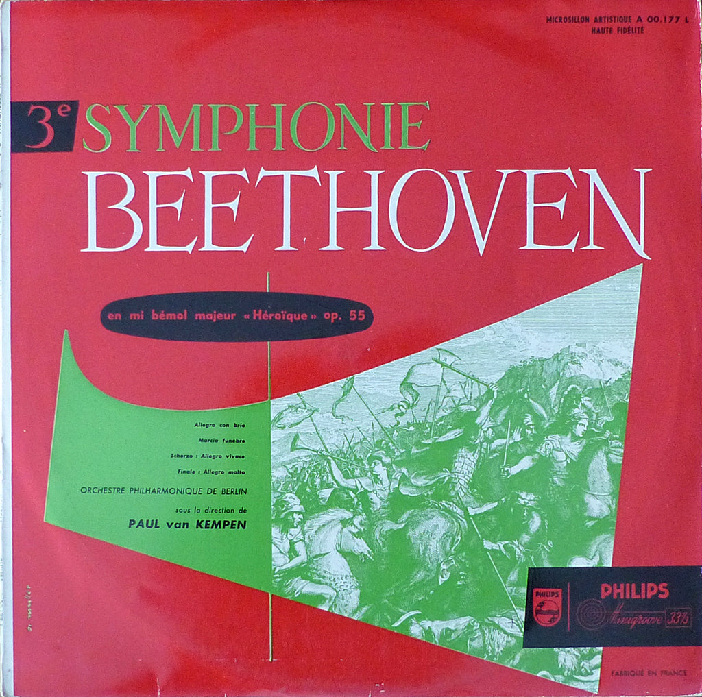 Kempen: Beethoven Symphony No. 3 "Eroica" - Philips A 00.177 L