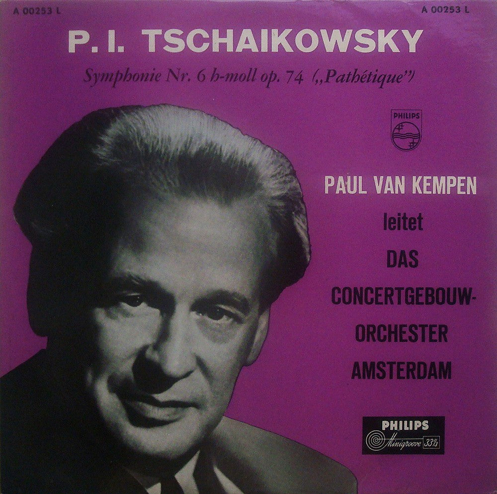 LP - Kempen/Concertgebouw: Tchaikovsky Symphony No. 6 "Pathetique" - Philips A 00253 L
