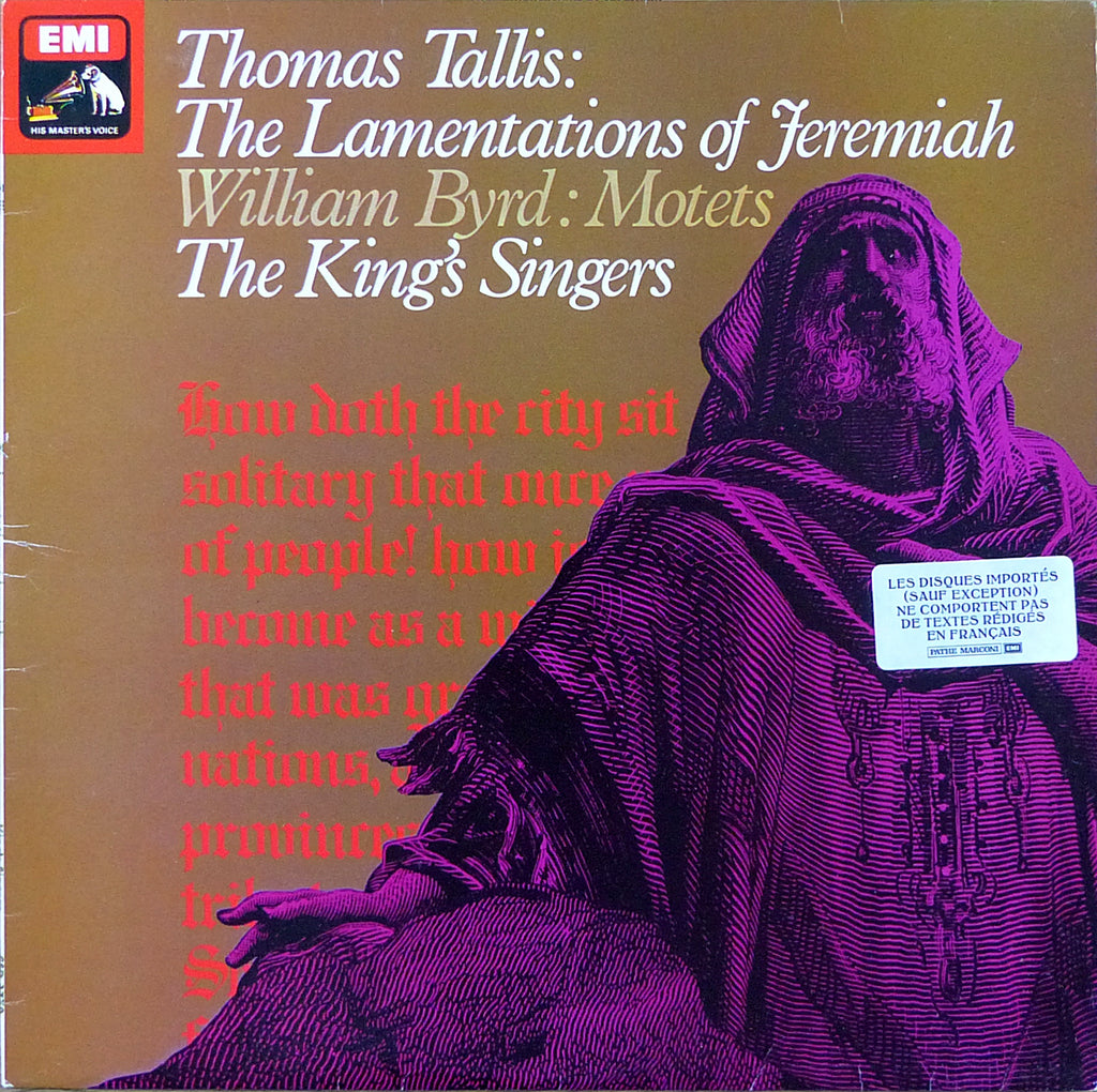 The King's Singers: Tallis The Lamentations of Jeremiah, etc. - EMI CSD 3779