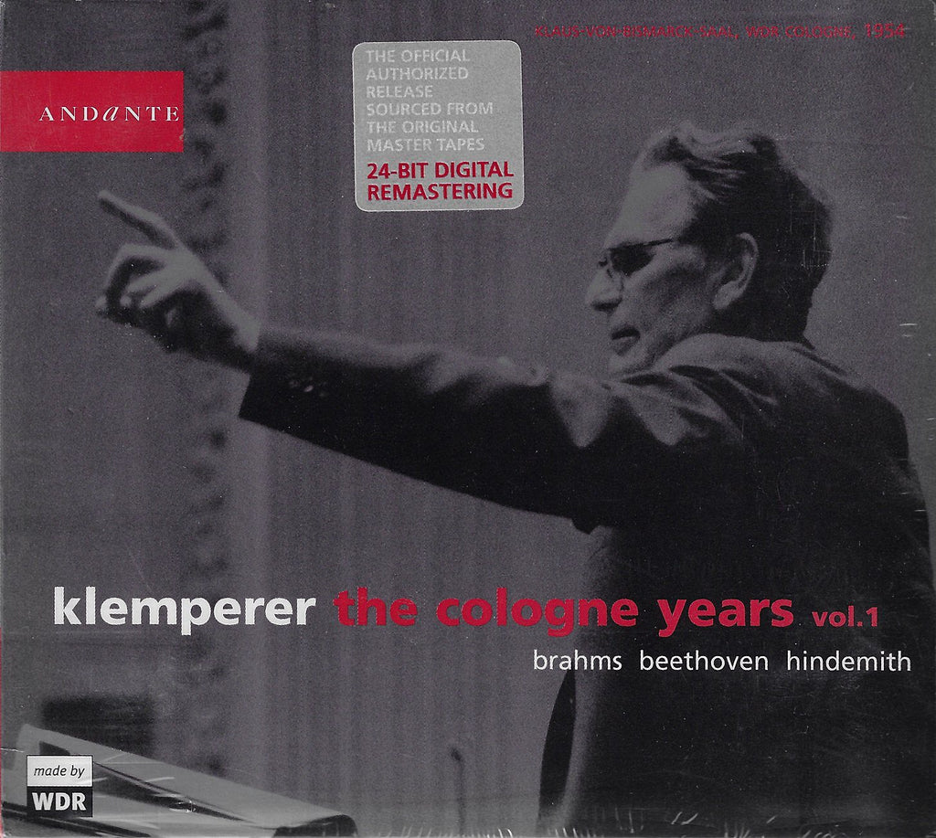 Klemperer: Cologne Years Vol. 1 - Andante AN2130 (2CD set, sealed)