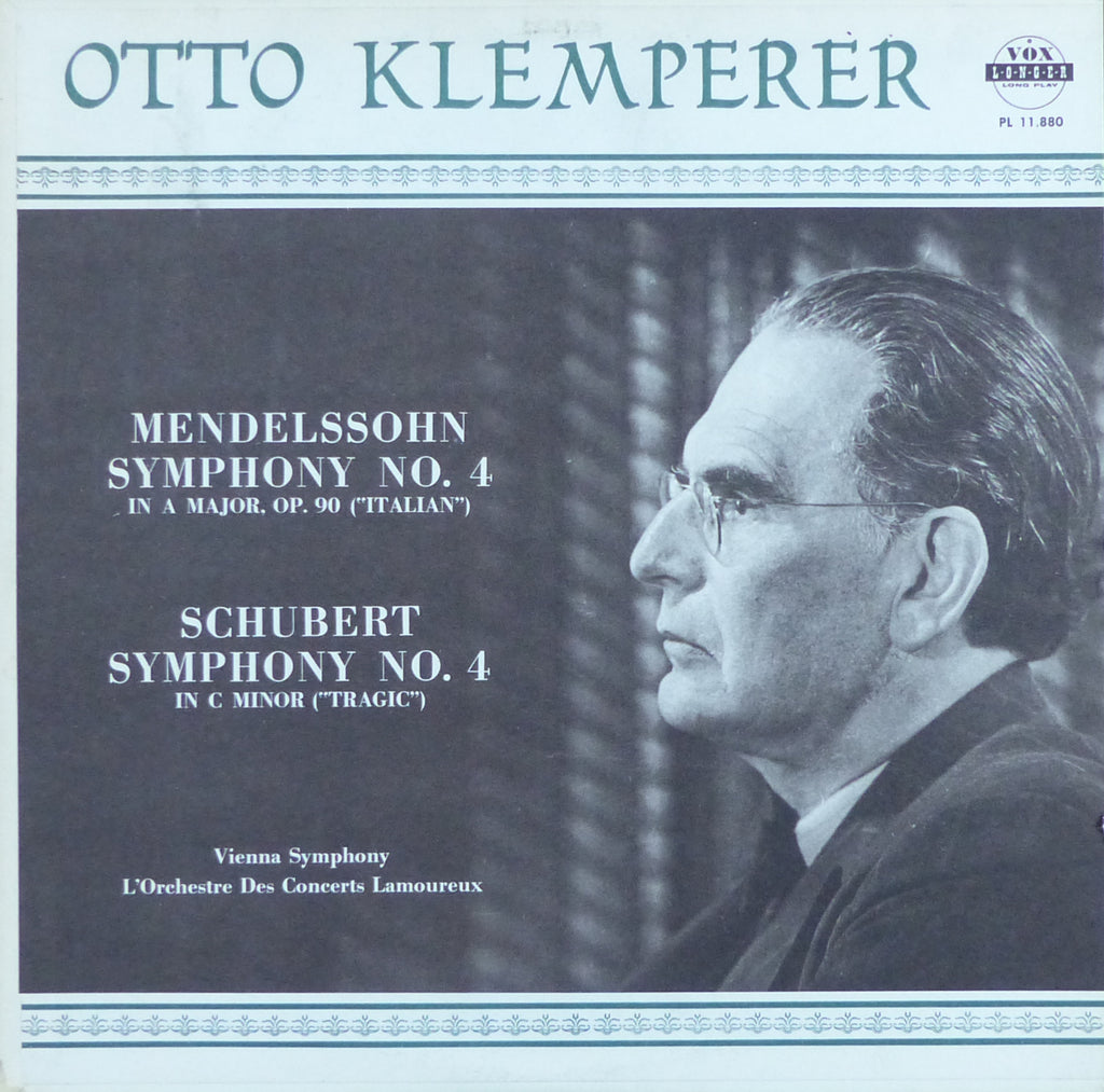 Klemperer: Mendelssohn 4 & Schubert 5 - Vox PL 11.880
