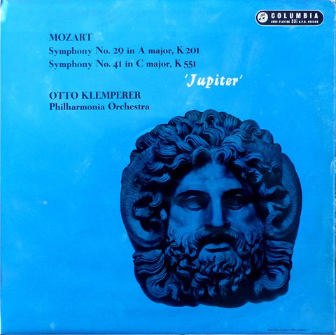 Klemperer: Mozart Symphonies Nos. 29 & 41 - Columbia 33CX 1257