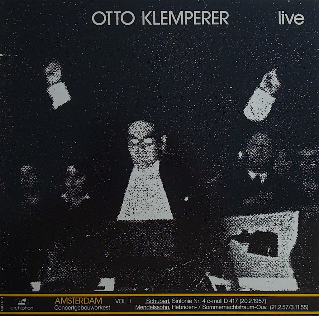 LP - Klemperer/Concertgebouw: Schubert Symphony No. 4 + Mendelssohn - Archiphon ARCH 1.4