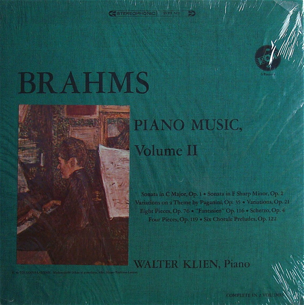 LP - Klien: Brahms Piano Music Volume II - Vox SVBX 5431 (3LP Box, Sealed)