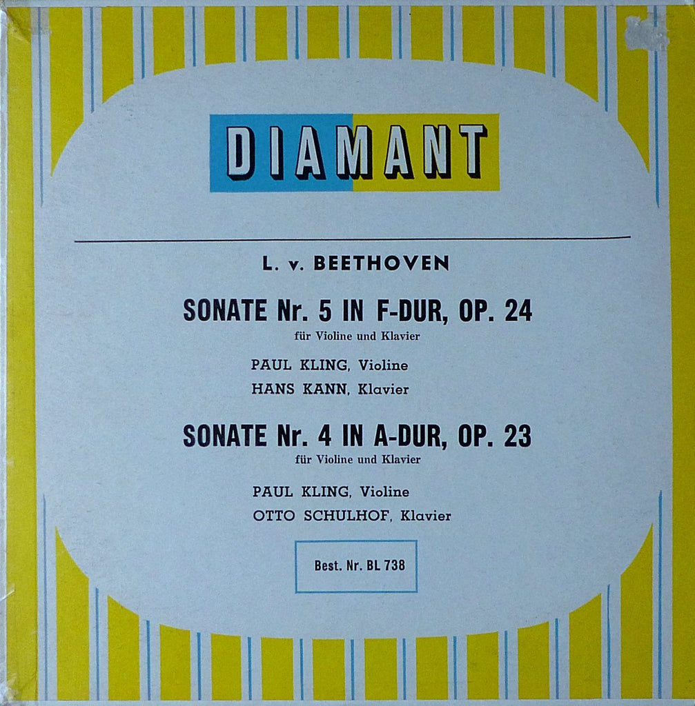 Paul Kling: Beethoven Violin Sonatas 4 & 5 - Diamant BL 738