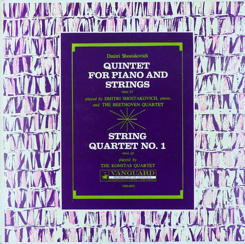 Komitas Quartet: Shostakovich SQ No. 1, etc. - Vanguard VRS-6032