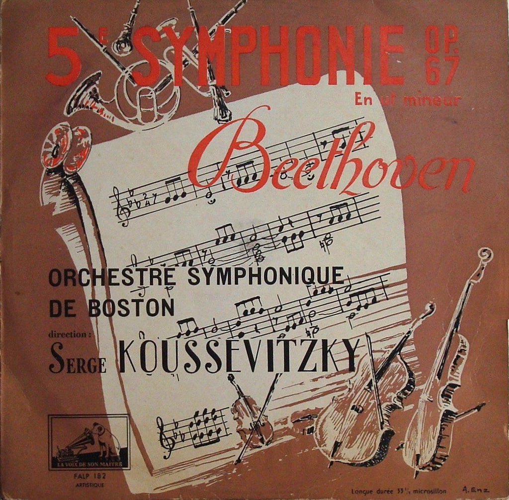 Koussevitzky/BSO: Beethoven Symphony No. 5 (r. 1944) - LVSM FALP 182
