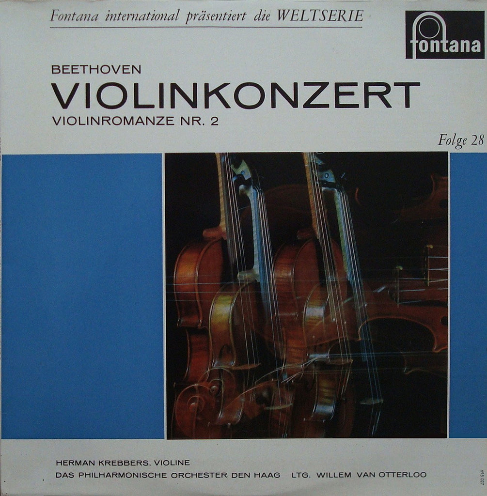 LP - Krebbers/Otterloo: Beethoven Violin Concerto (rec. 1952) - Fontana 695 027 KL