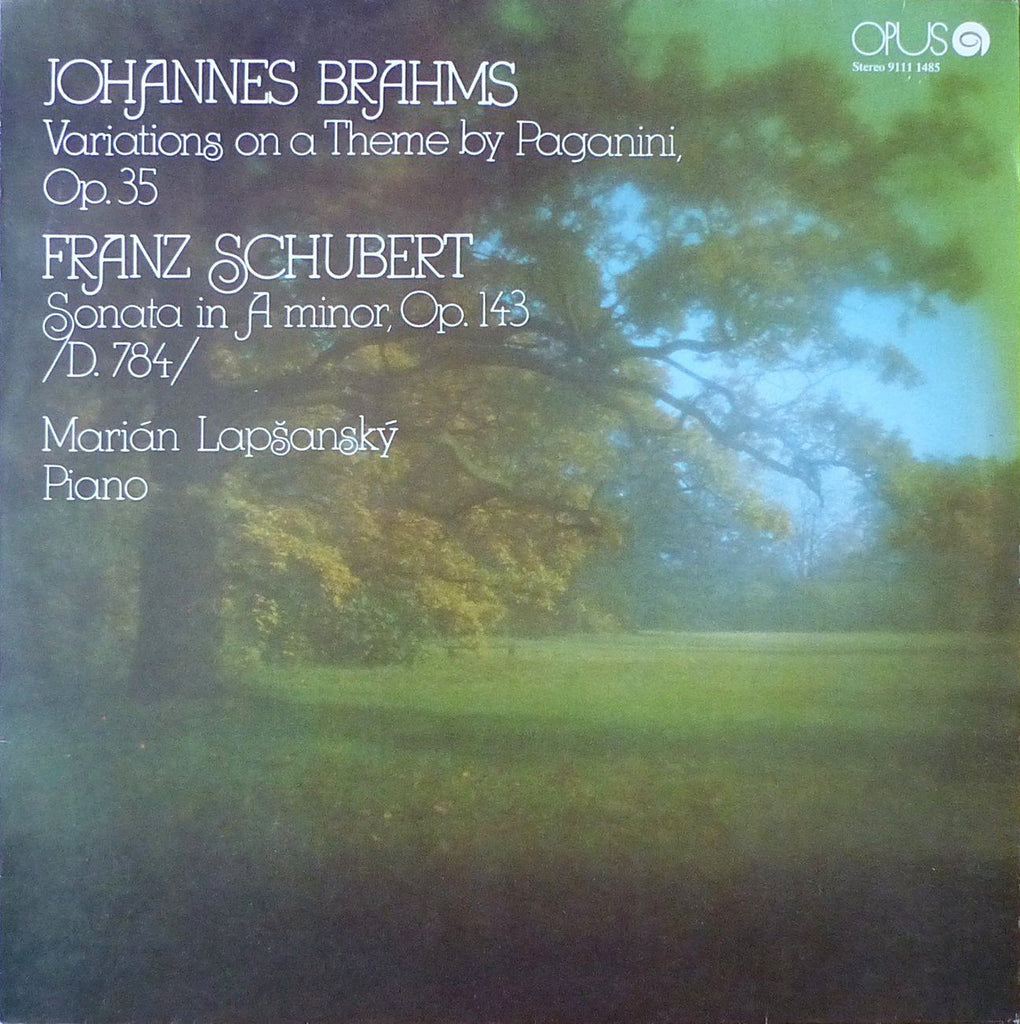 Lapsansky: Brahms Paganini Variations + Schubert - Opus 9111 1485