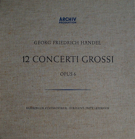 LP - Lehmann: Handel 12 Concerti Grossi Op. 6 - Archive 14091/94 (4LP Box Set)