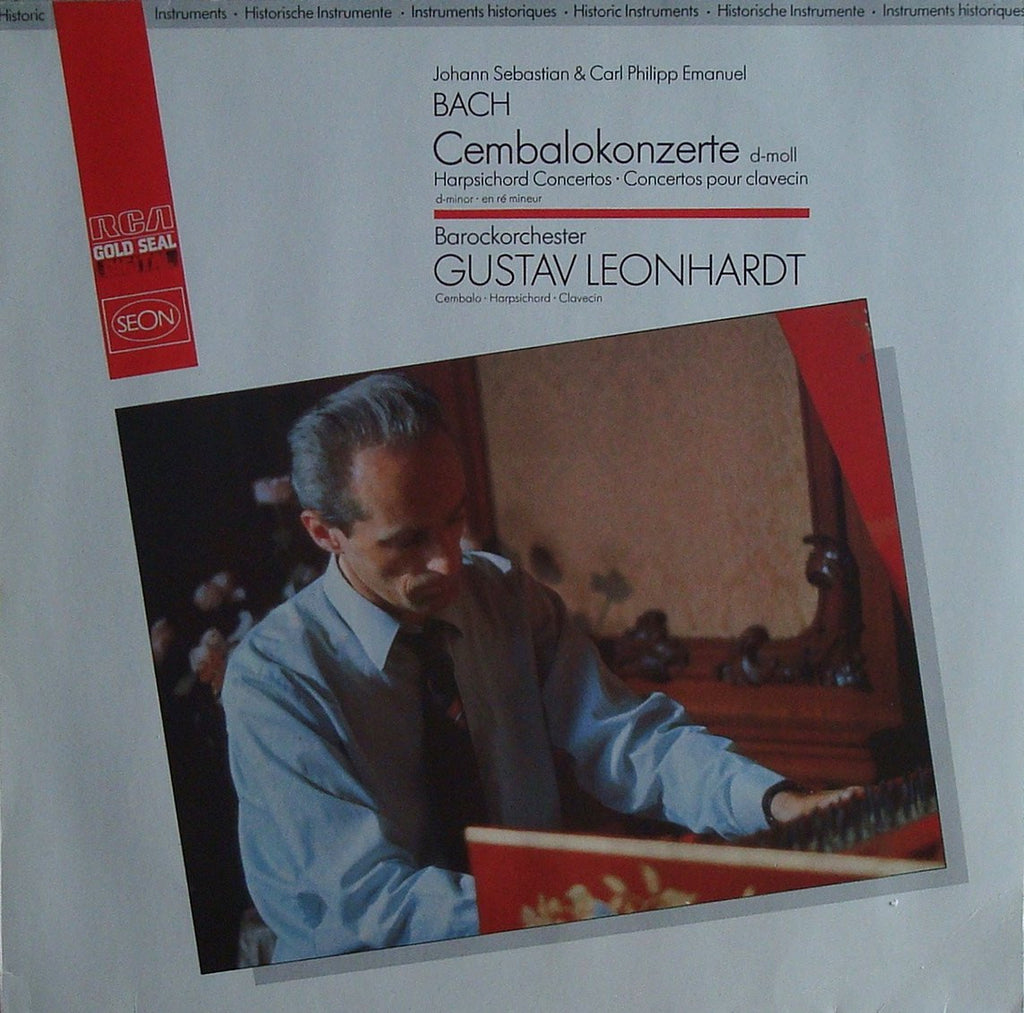 LP - Leonhardt: J.S. & C.P.E. Bach Harpsichord Concertos - RCA GL 71059 (DDD)