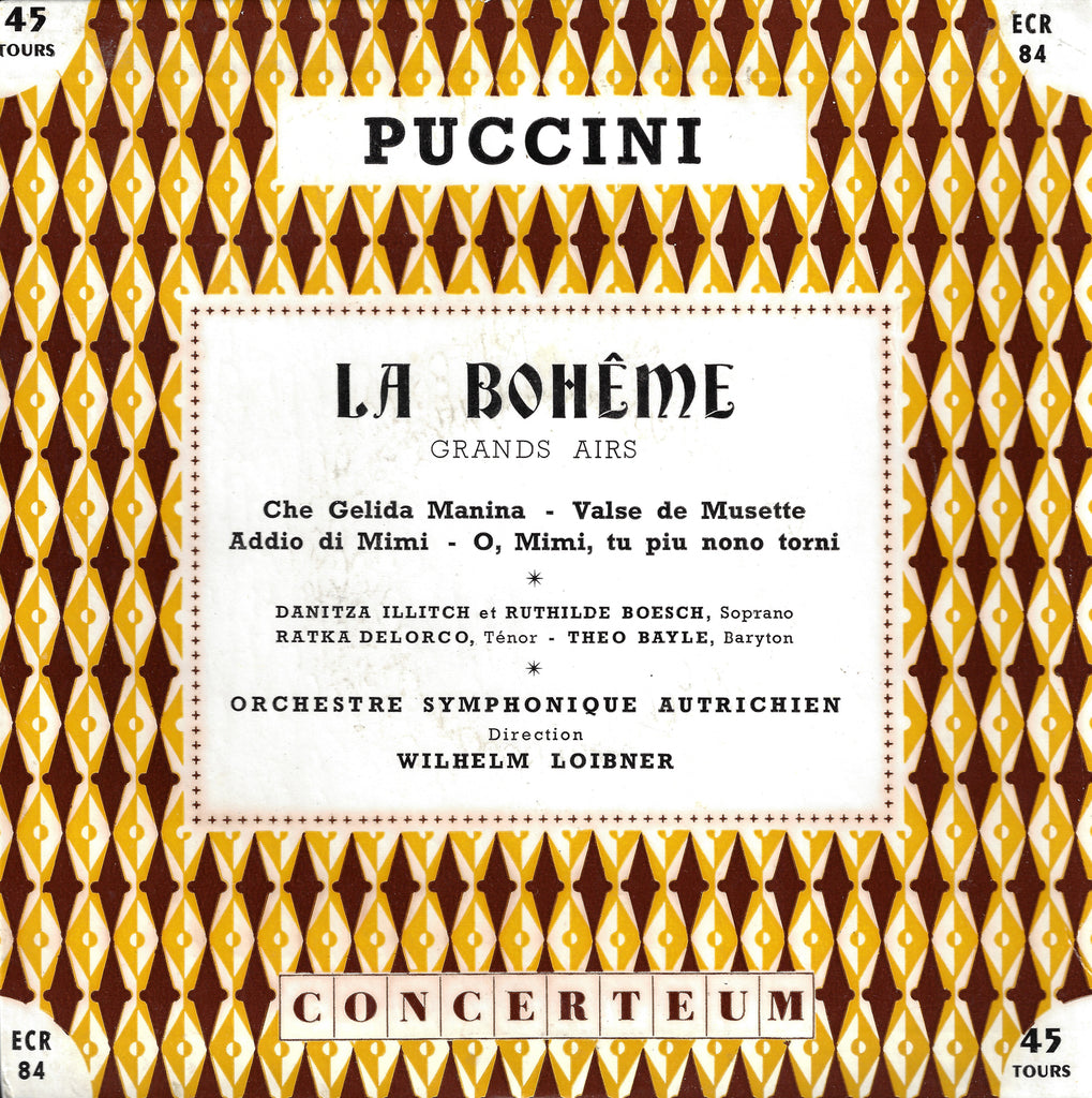 Loibner: Highlights from La Bohême - Concerteum ECR 84 (7" EP)