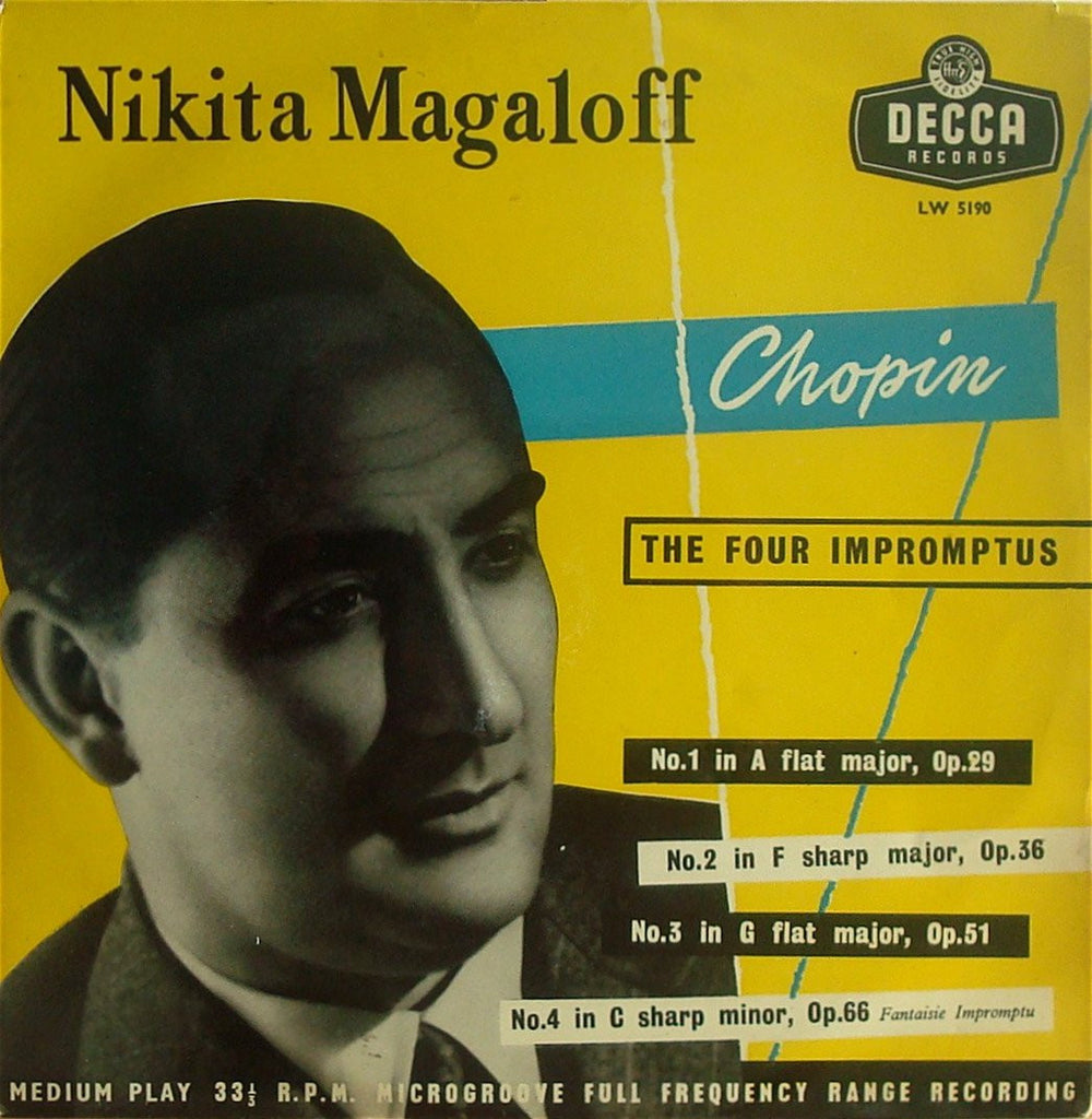 LP - Magaloff: Chopin 4 Impromptus (rec. Geneva, 1954) - Decca W 5190 (10" LP)