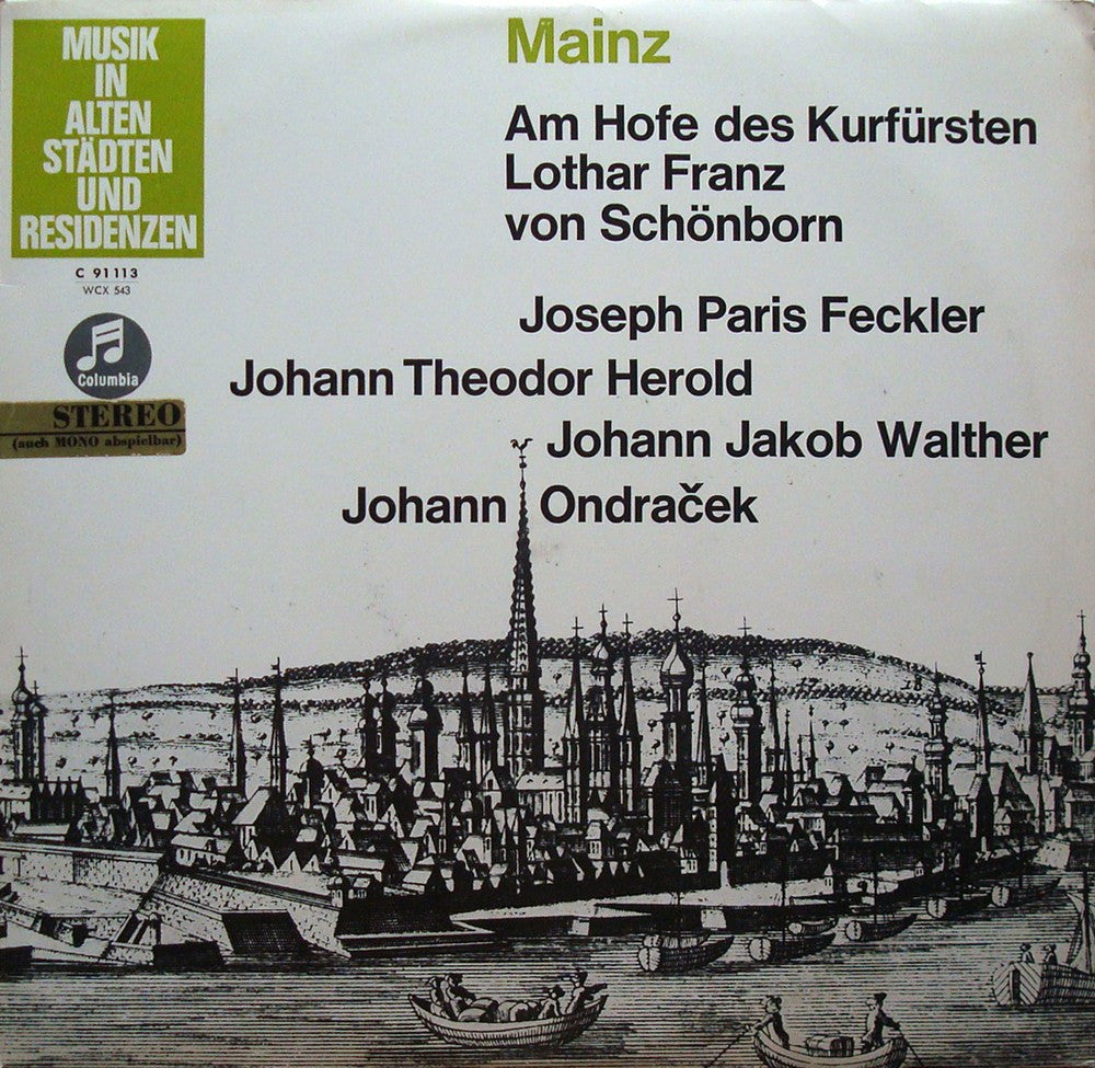 LP - Consortium Musicum: "Mainz" (Ondracek, Feckler, Et Al.) - Columbia C 9113
