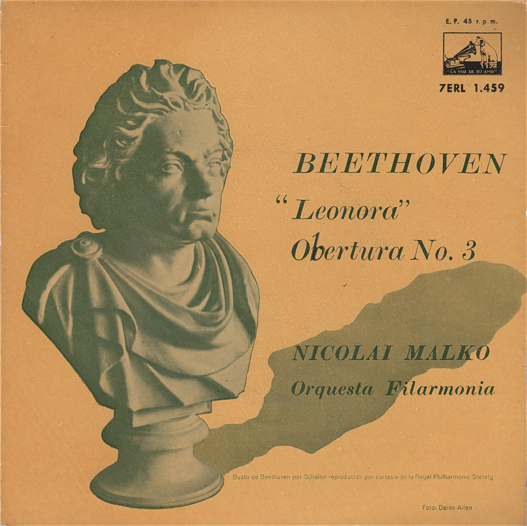 EP (7" 45 Rpm) - Malko: Beethoven Leonore Ov No. 3 - La Voz De Su Amo 7ERL 1.459 (7" 45 Rpm EP)
