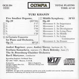 Martynov: Khanin Five Smallest Orgasms, etc. - Olympia OCD 284