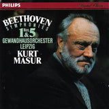 Masur: Beethoven Symphonies Nos. 1 & 5 - Philips 426 782-2