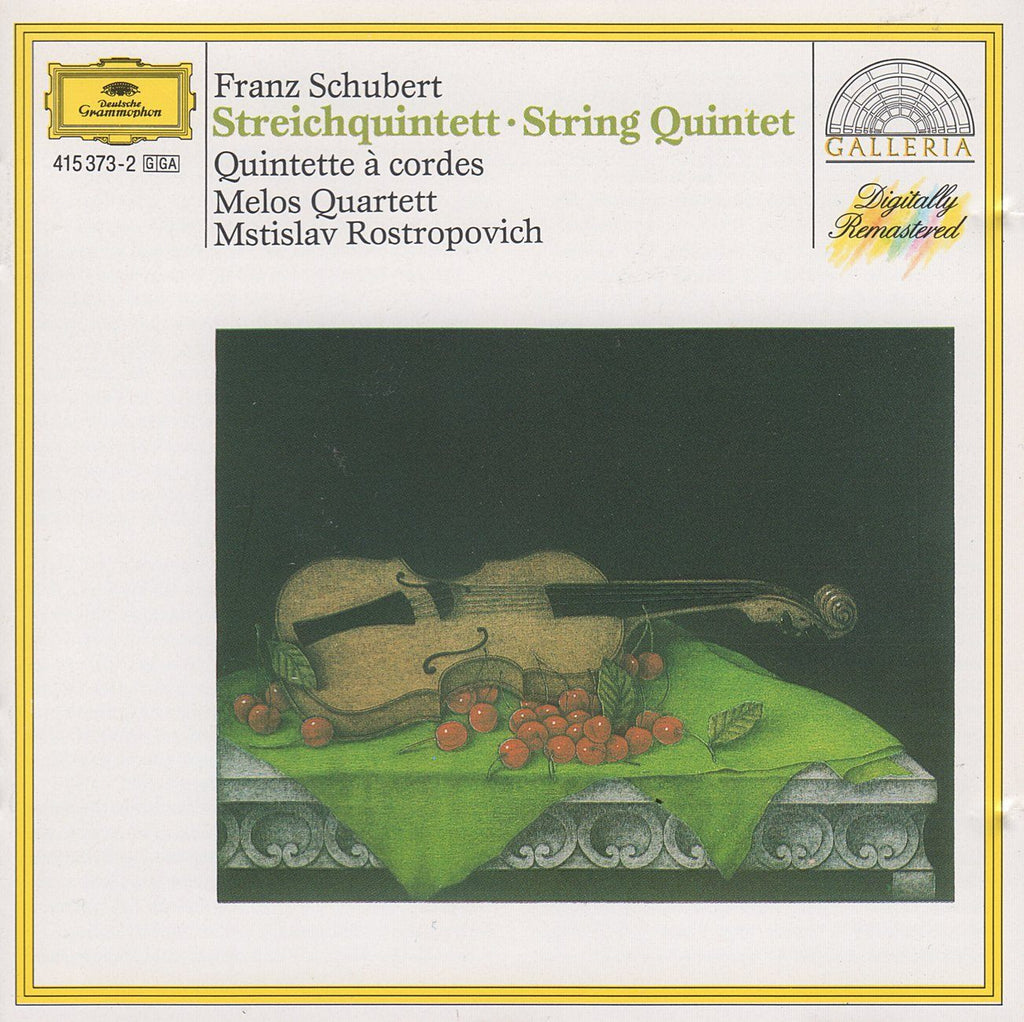 Melos Quartet/Rostropovich: Schubert Quintet D. 956 - DG 415 373-2