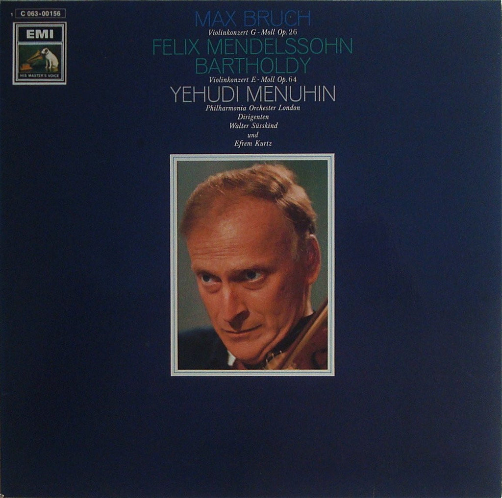 LP - Menuhin/Kurtz: Mendelssohn Op. 64 & Bruch Op. 26 - EMI 063-00156