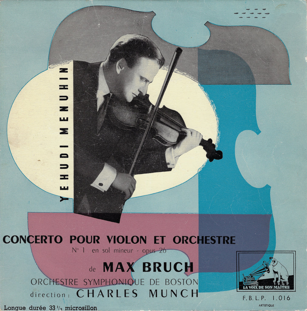 Menuhin/Munch: Bruch Violin Concerto No. 1 - LVSM FBLP 1016 (10" LP)