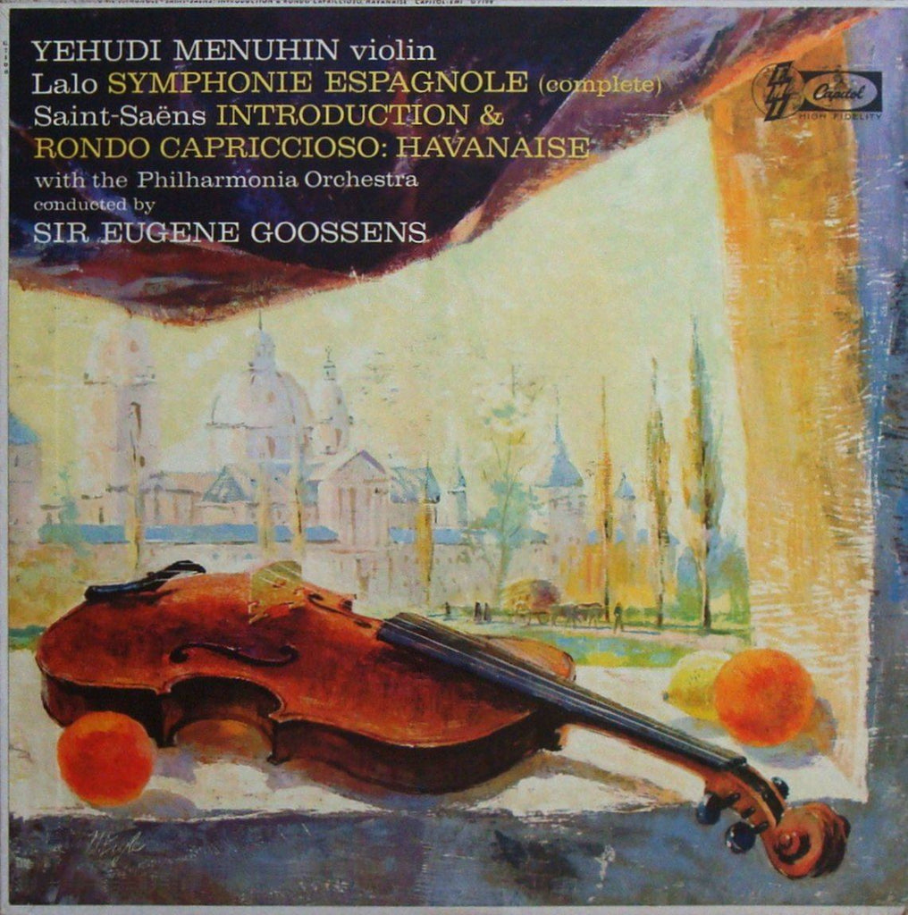 Menuhin: Lalo Symphonie Espagnole + Saint-Saëns - Capitol G 7108, lovely NM copy