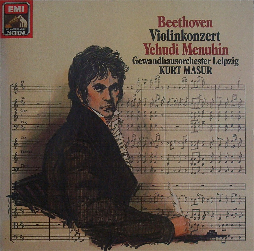 LP - Menuhin/Masur: Beethoven Violin Concerto - EMI 1C 067-43 274 T (DDD)