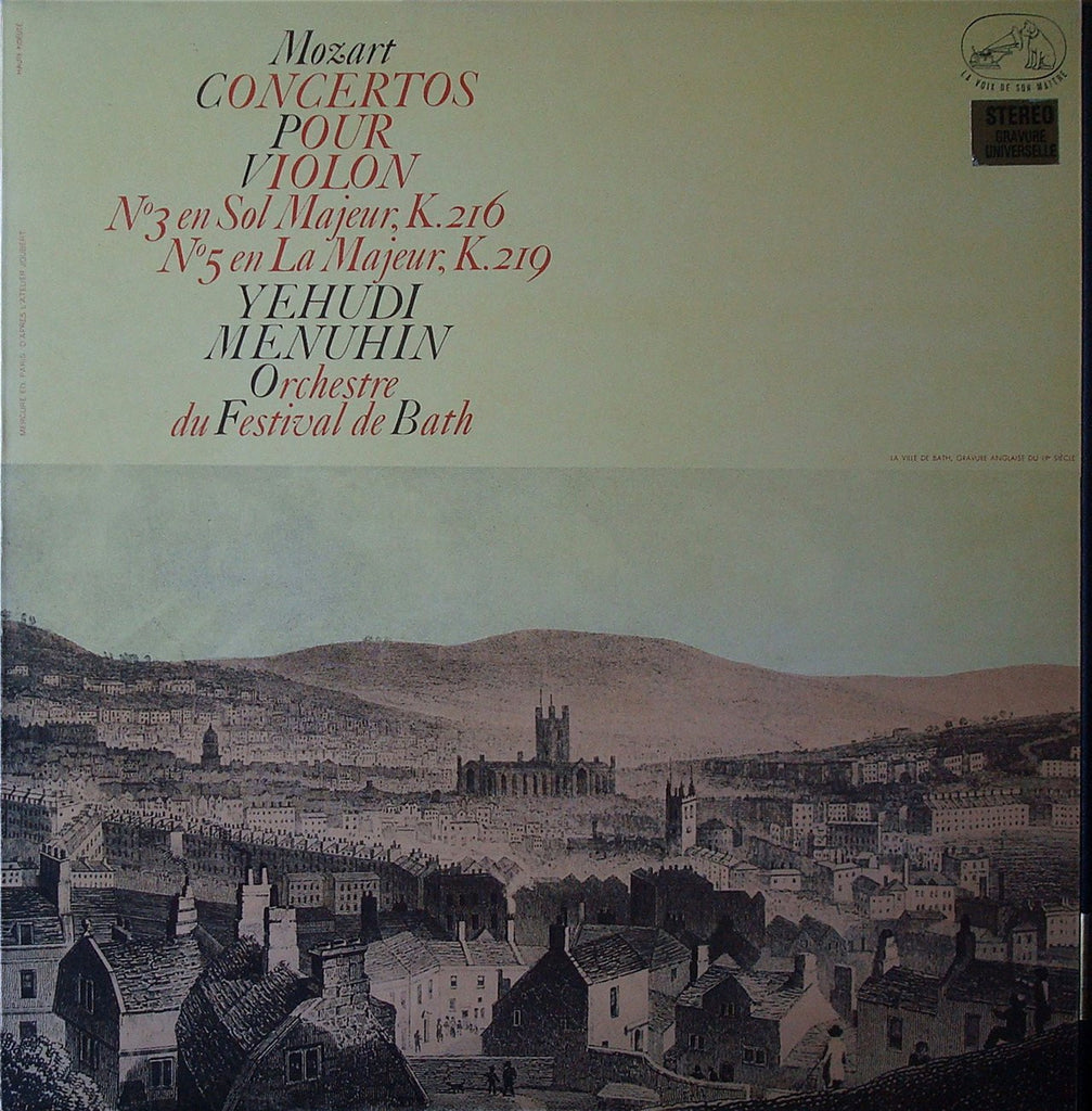 LP - Menuhin: Mozart Violin Concertos K. 216 & K. 218 - LVSM CVA 736 (ds)