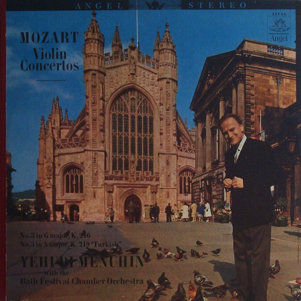 LP - Menuhin/Bath Festival CO: Mozart Violin Concertos K. 216 & K. 219 - Angel S 35745