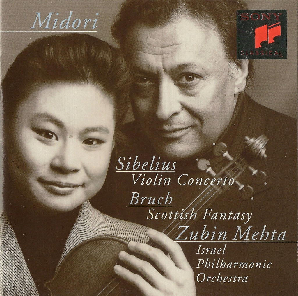 CD - Midori/Mehta: Sibelius Violin Concerto Op. 47 / Bruch Op. 46 - Sony SK 58967 (DDD)