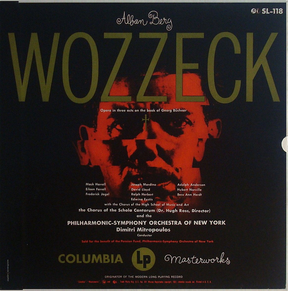 LP - Mitropoulos/NYPO: Berg Wozzeck - Columbia Masterworks SL-118 (2LP Set)