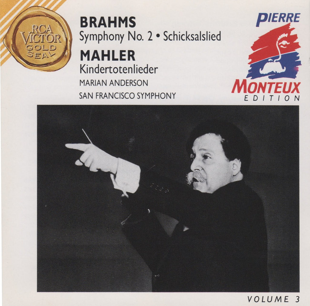 CD - Monteux/SFSO: Brahms Symphony No. 2, Schickaslied + Mahler - RCA 09026 61891-2
