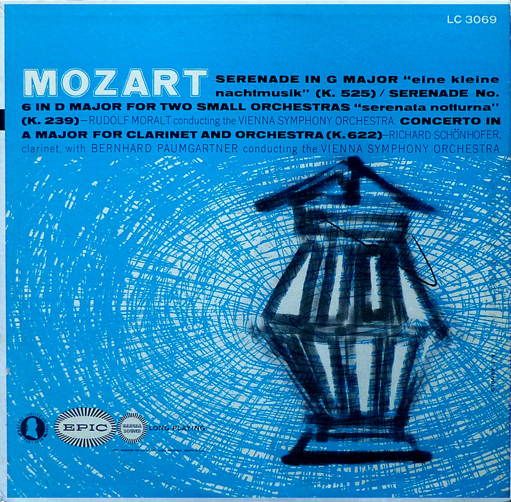 Schönhofer: Mozart Clarinet Concerto + Moralt: K. 525 - Epic LC 3069