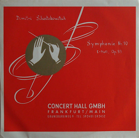 LP - Mravinsky: Shostakovich 10th - Concert Hall GMBH CHS-1313 (rare German Edition)
